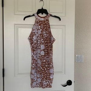 Chic Boutique-Rose colored short dress with beautiful white sequins.